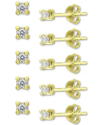 Giani Bernini 5-Pc. Set Cubic Zirconia Stud Earrings, Created for Macy's
