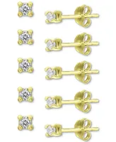 Giani Bernini 5-Pc. Set Cubic Zirconia Stud Earrings, Created for Macy's