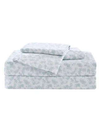 Tommy Bahama Hibiscus Bloom Washed Cotton King Sheet Set