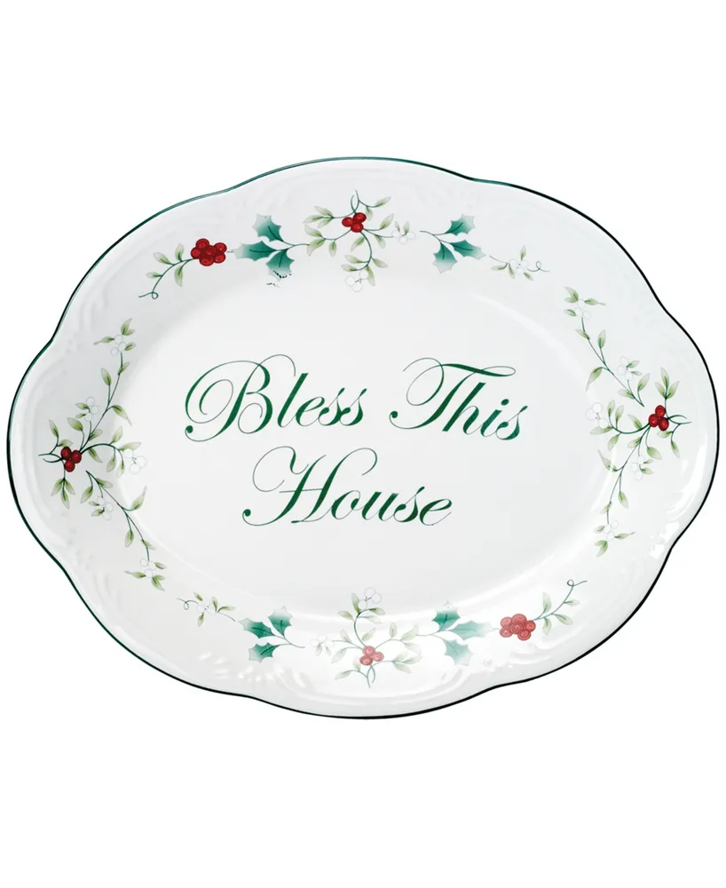 Winterberry Bless This House Platter