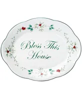 Winterberry Bless This House Platter