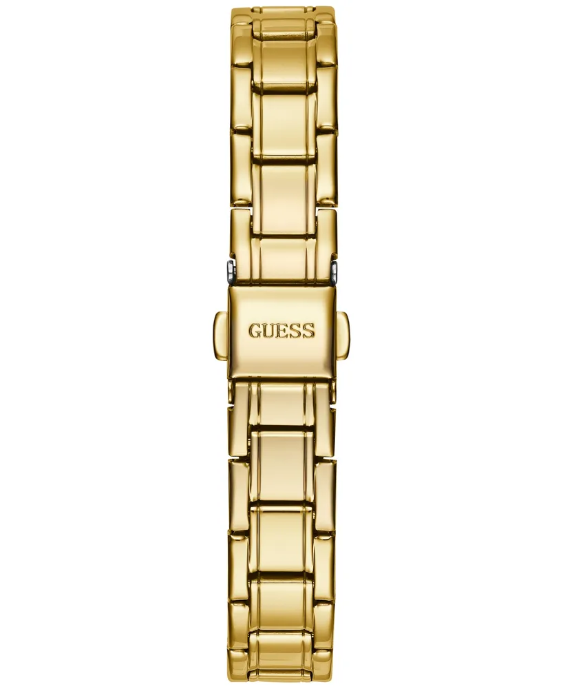 Guess Women's Diamond-Accent Gold-Tone Stainless Steel Bracelet Watch 25mm - Gold
