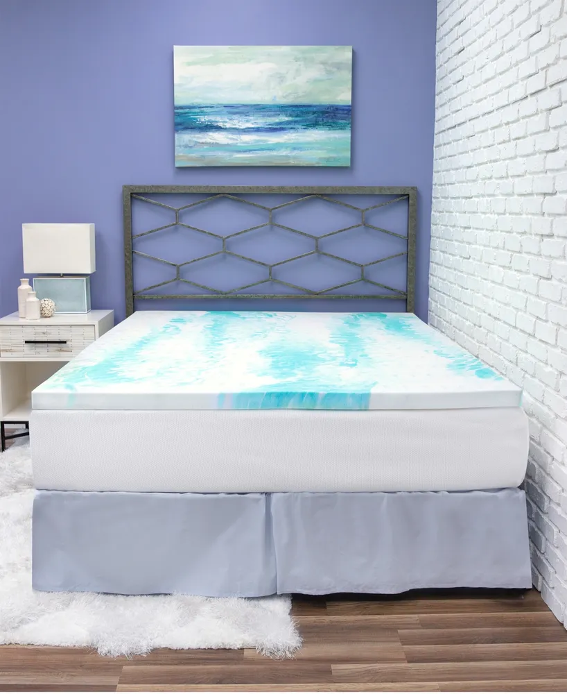 SensorGel 2" Gel Swirl Memory Foam King Mattress Topper