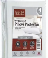 Better Bed Collection Zippered Anti Allergenic Pillow Protectors