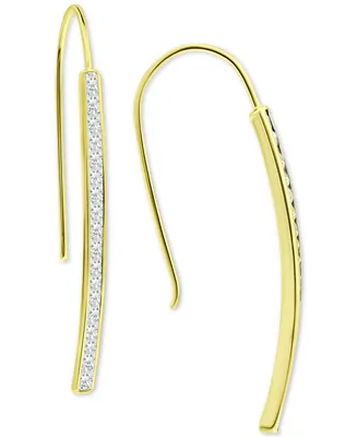 Giani Bernini Cubic Zirconia Vertical Bar Threader Earrings, Created for Macy's