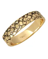 Coach Quilted C Hinged Bangle Bracelet