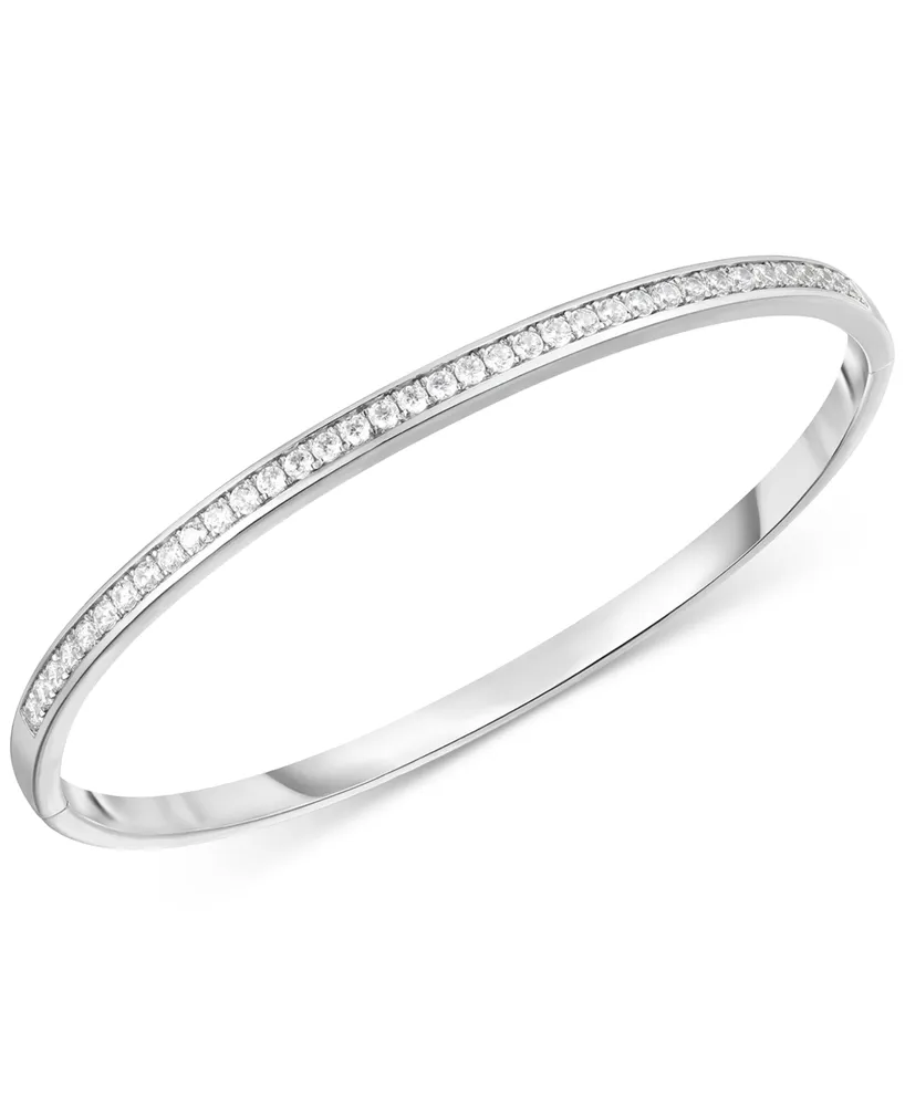 Arabella Cubic Zirconia Bangle Bracelet in Sterling Silver