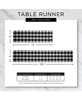 Design Imports Christmas Buffalo Check with Embroidery Table Runner