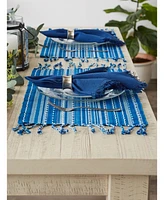 Design Import Stripe with Fringe Placemat, Set of 6