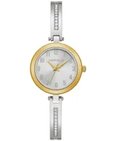 Caravelle Women's Stainless Steel & Crystal Bangle Bracelet Watch 26mm