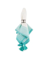 Design Import Variegated Stripe with Tassel Napkin, Set of 6