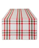 Design Imports Kitchen and Table Top Jolly Tree Collection Table Runner, Nutcracker Plaid