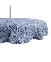 Design Imports Paisley Print Outdoor Tablecloth with Zipper