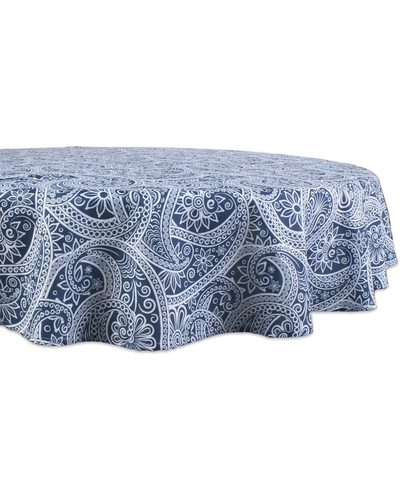 Design Imports Paisley Print Outdoor Tablecloth