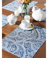 Design Imports Paisley Print Outdoor Placemat, Set of 6