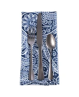 Design Imports Paisley Print Outdoor Napkin, Set of 6