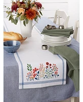 Design Imports Flower Garden Embellished Table Runner, 14" x 72"