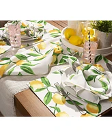 Design Imports Lemon Bliss Print Outdoor Napkin, Set of 6