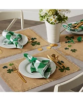 Design Imports Shamrock Jute Placemat, Set of 6