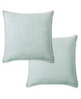 Levtex Washed Linen Relaxed Solid 2-Pack Decorative Pillow Cover, 20" x