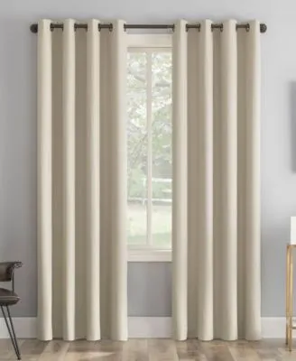 Sun Zero Tresello Tonal Texture Draft Shield Fleece Insulated 100 Blackout Grommet Curtain Panel Collection