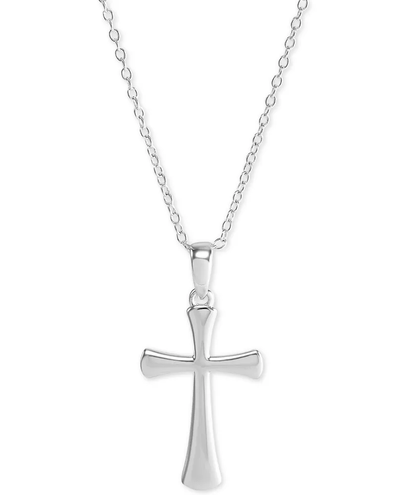 Giani Bernini Polished Cross 18" Pendant Necklace in Sterling Silver, Created for Macy's