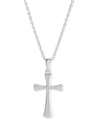 Giani Bernini Polished Cross 18" Pendant Necklace in Sterling Silver, Created for Macy's