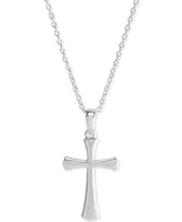 Giani Bernini Polished Cross 18" Pendant Necklace in Sterling Silver, Created for Macy's