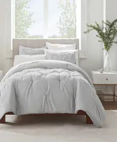 Serta Simply Clean Antimicrobial Pleated Twin Extra Long Comforter Set, 2 Piece