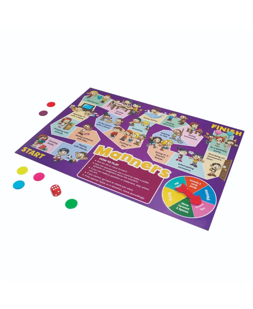 Junior Learning Social Skills Board Games - 4 Educational Board Games in 1