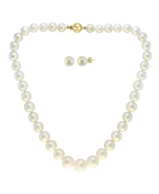 Effy 2-Pc. Set Cultured Freshwater Pearl (7-1/2-13mm) Strand Necklace & Matching Stud Earrings