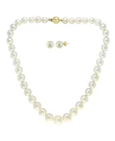 Effy 2-Pc. Set Cultured Freshwater Pearl (7-1/2-13mm) Strand Necklace & Matching Stud Earrings