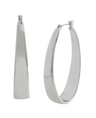 Robert Lee Morris Soho Oval Hoop Earrings - Silver
