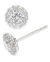 Diamond Cluster Stud Earrings (1 ct. t.w.) in 14k White Gold