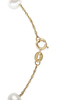 Effy Cultured Freshwater Pearl Station Bracelet (5-1/2-6mm) 14k Gold (Also available White and Rose Gold)