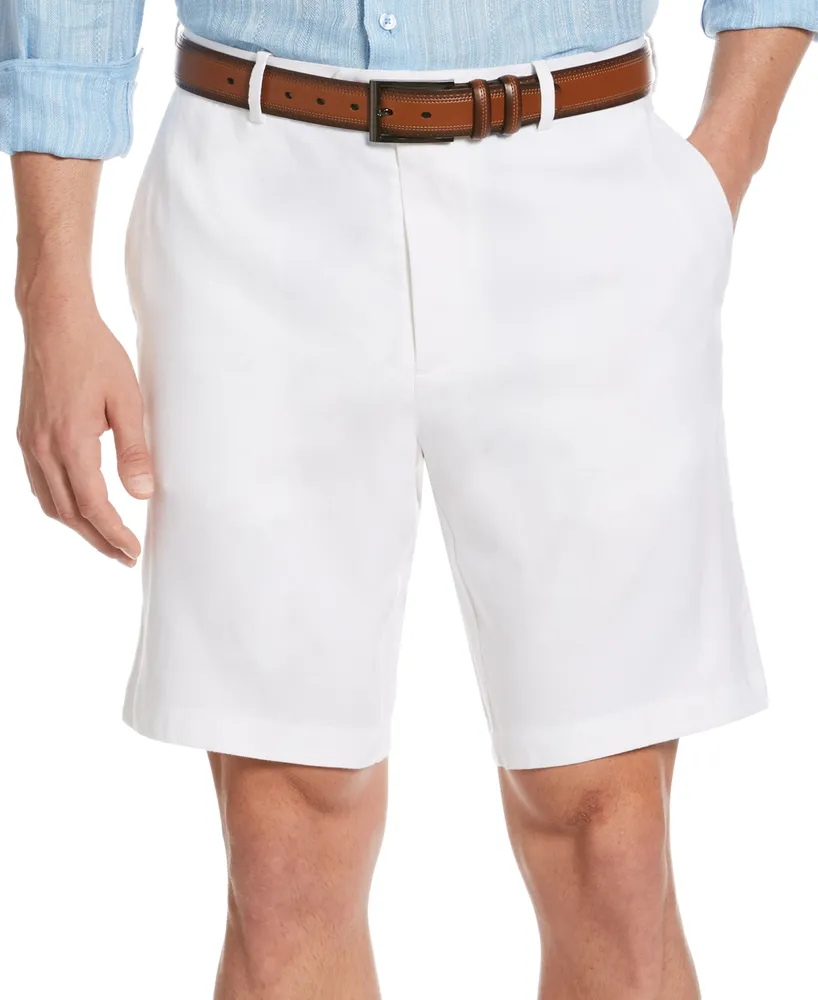 Cubavera Men's Flat Front 9" Linen Blend Shorts