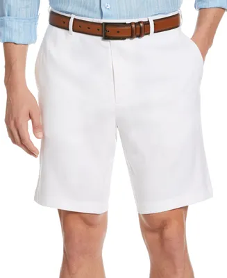Cubavera Men's Flat Front 9" Linen Blend Shorts
