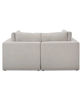 Closeout! Modern 2-Pc. Fabric Modular Loveseat