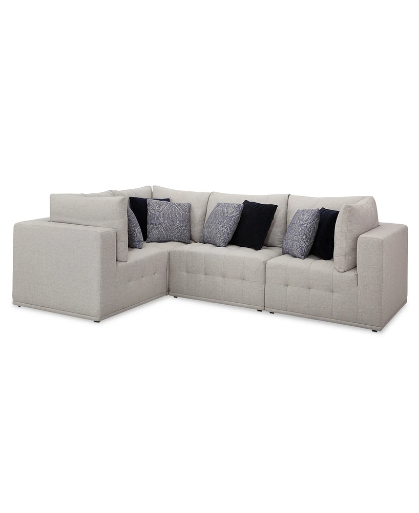 Closeout! Modern 4-Pc. Fabric Modular Sectional
