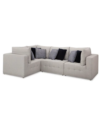 Closeout! Modern 4-Pc. Fabric Modular Sectional