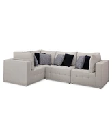 Closeout! Modern 4-Pc. Fabric Modular Sectional