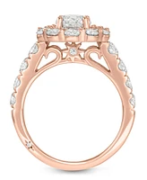 Certified Diamond Bridal Set (3 ct. t.w.) 18k White, Yellow and Rose Gold