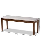 Teresa Modern and Contemporary Transitional Fabric Upholstered Dining Bench