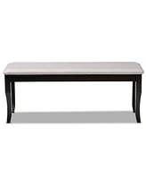 Cornelie Modern and Contemporary Transitional Fabric Upholstered Dining Bench