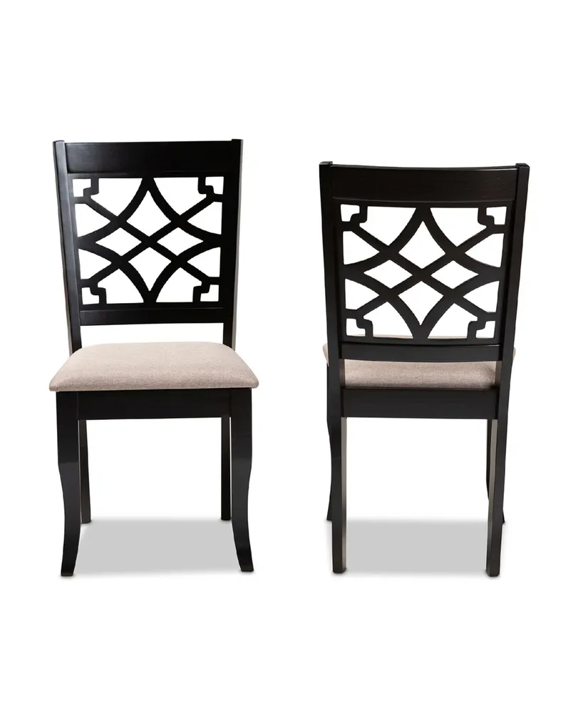 Mael Modern and Contemporary Fabric Upholstered 2 Piece Dining Chair Set