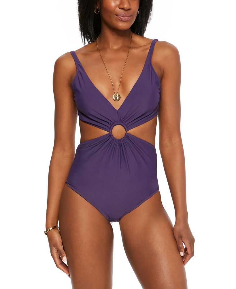 Bar Iii Ring Monokini One-Piece Swimsuit, Created for Macy's