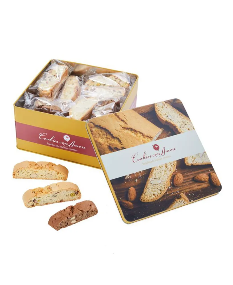 Cookies Con Amore Assorted Gourmet Italian Biscotti Tin