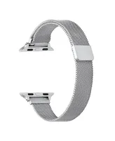 Men's and Women's Silver-Tone Skinny Metal Loop Band for Apple Watch 42mm