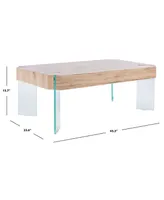 Katelyn Rectangular Contemporary Glass Leg Coffee Table