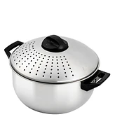 Ovente 4.8 Quart Stovetop Stainless Steel Pasta Pot with Strainer Lid